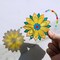 24 Sets Lotus Flower Suncatcher Wind Chimes Decorations DIY Window Paint Art Stickers Craft Kits Flower Sun Catchers for Kids Classroom Birthday Summer Party Activities Art Project